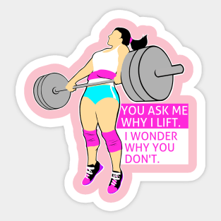 fitness girl, gym girl, fitness, weightlifting women Sticker